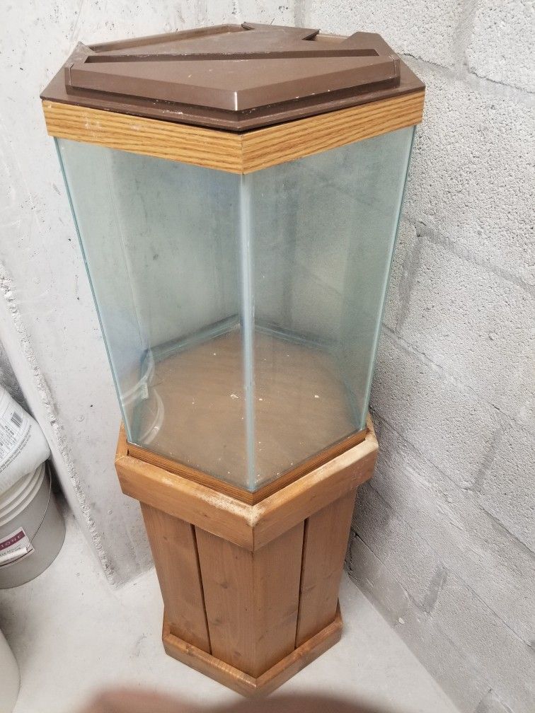Hexagon Fish tank And Stand And Accessories