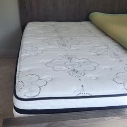 King Bed Frame, Mattress And Box Spring