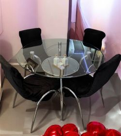 Glass Dining Table Set