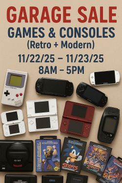 Garage sale, Console, Games and Accessories