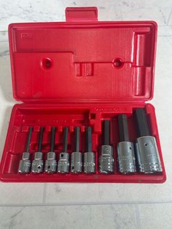 Proto SAE Hex Bit Socket Set 9pc Mixed Drive Allen w/ Case (A1G011955)