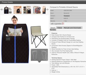 Personal Sauna (New, Unopened!)