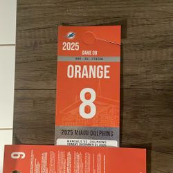 Bengals Va Dolphins Orange Parking Pass