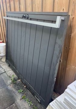 Two metal welded outdoor doors gates