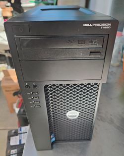 Dell Precision T1650 Tower Desktop Case CPU Memory Quadro video Card Power Supply And Fans No Hard Drive .