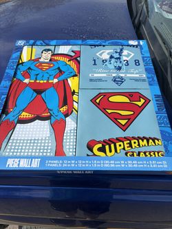 3 piece superman canvas decor