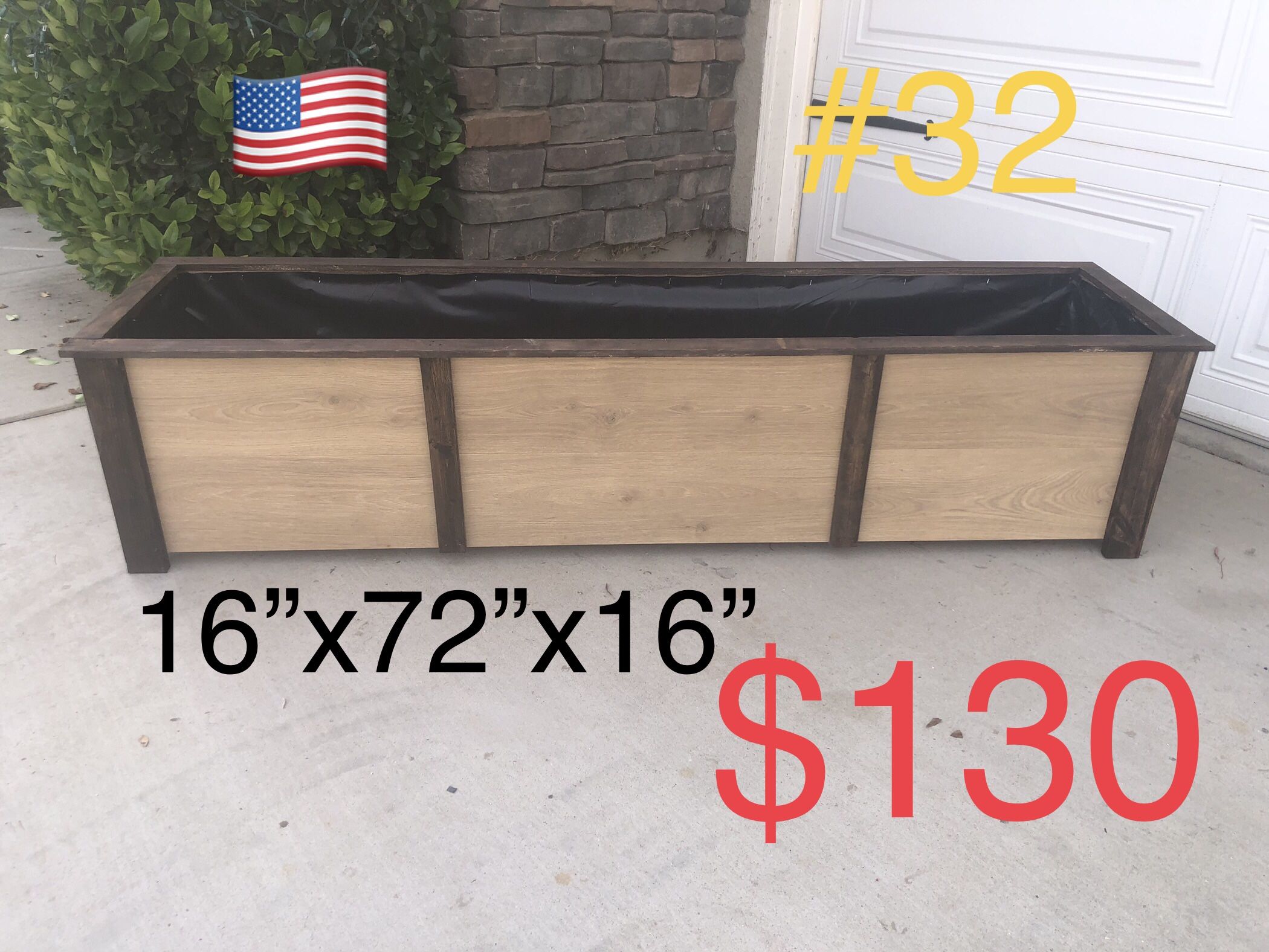 Wood Planter Box Garden Raised Herb Pots Organic