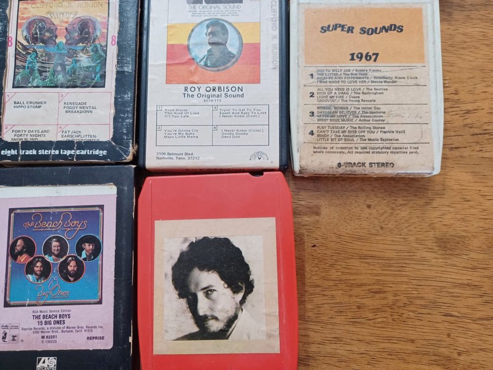 Retro 8-track Pop Music Tapes