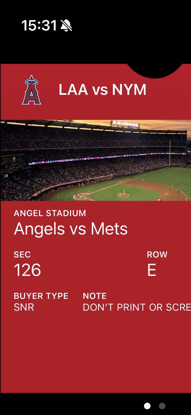 Angels tickets
