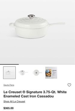 Le Creuset Signature 3.75-Qt White Cast Iron Cassadou