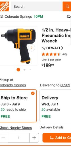 (Half Price) Brand New Dewalt ½" Air Impact