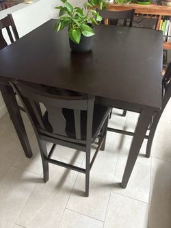 Brown tall table