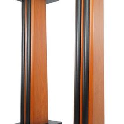 Rockville Pair SS36C 36" Classic Wood-Grain Speaker Stands, Solid MDF