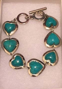 Brand new sterling silver turquoise bracelet