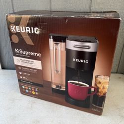 Keurig K-Supreme Single-Serve K- Cup Pod Coffee Maker Black: Automatic Shut-Off, Removable Reservoir, Brews Iced Coffee