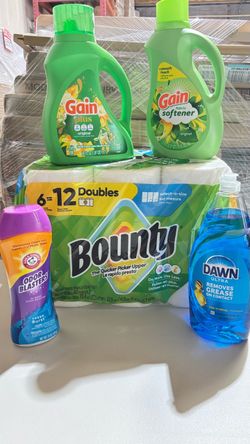 Household Cleaning Bundle – Gain, Bounty, Dawn