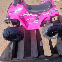 Kid Trax 12v Glow ATV Ride On Pink Style With LED Lights And Rechargeable Battery
