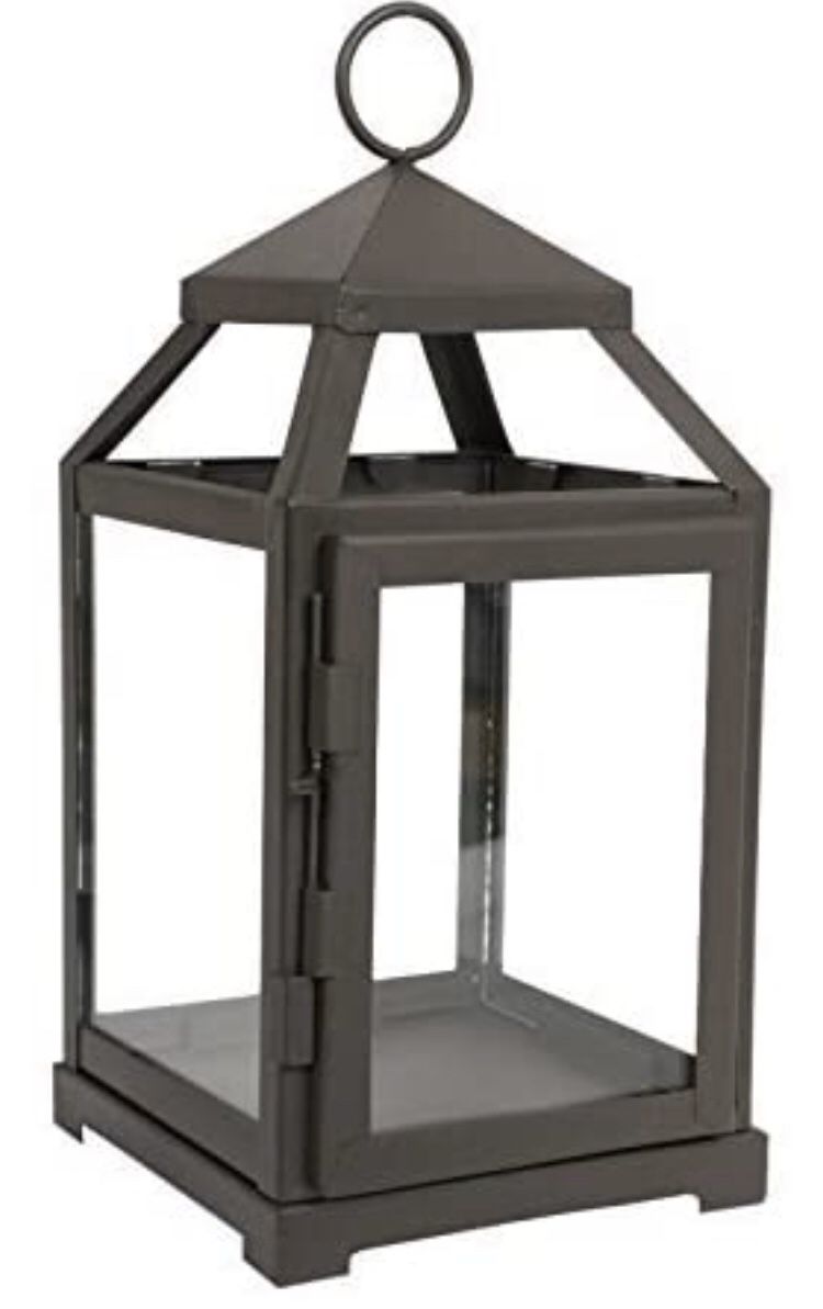 Hosley's 12 High Iron Lantern for Pillar Candles by Hosley