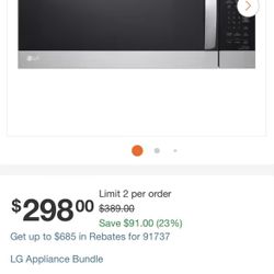 LG SS Over The Range Microwave Oven