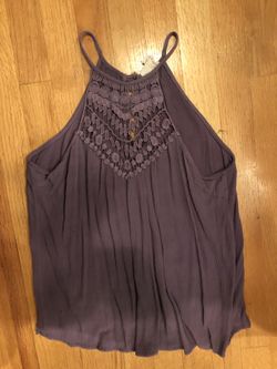 purple design shirt
