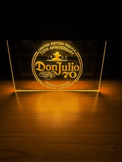 DON JULIO LED NEON GOLD LIGHT SIGN 8x12