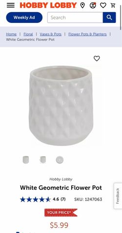 30 White Ceramic Geometric Flower Pots – Wedding Centerpieces