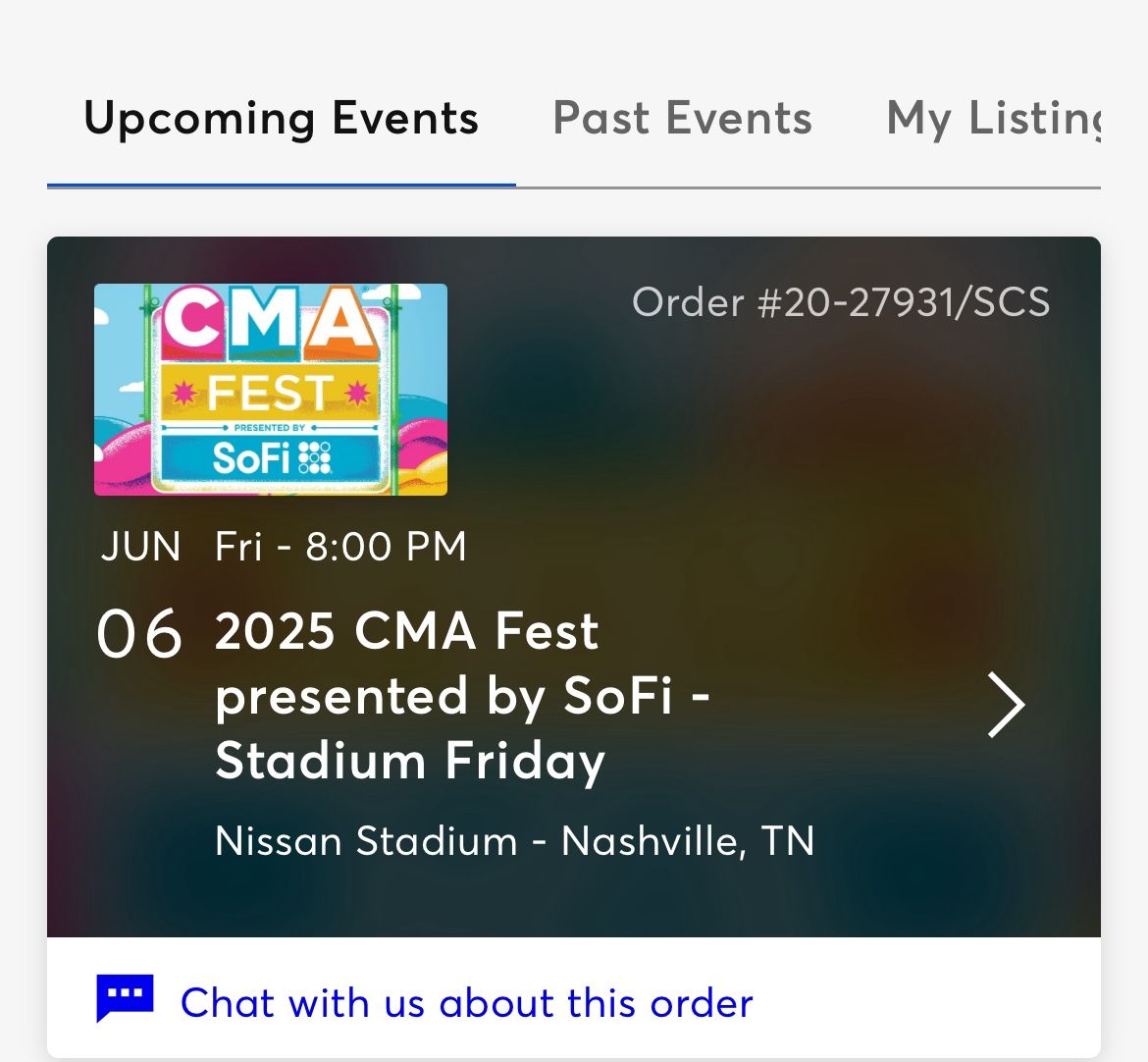 CMA FEST - COUNTRY MUSIC FESTIVAL FRIDAY TICKETS