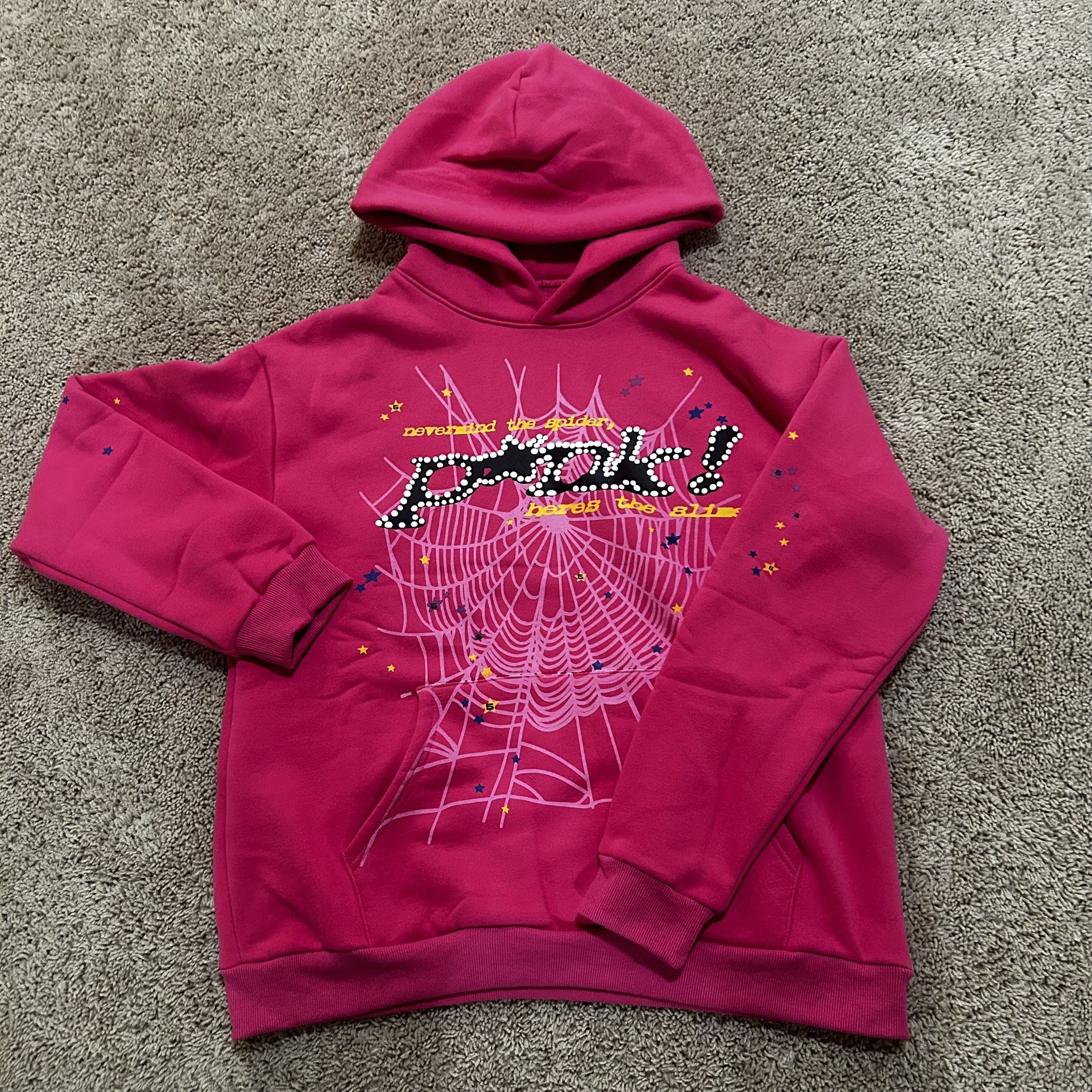 Pink Sp5der Worldwide Hoodie