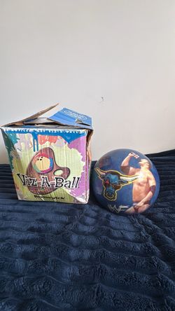 Vintage 2001 WWF/WWE The Rock Bowling Ball Viz-A-Ball Brunswick with WWE Licensed Product Sticker
