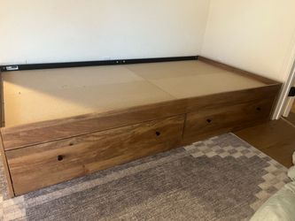 Platform storage twin bed