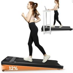 Uorkay Auto Incline Walking Pad Treadmill 12% Incline