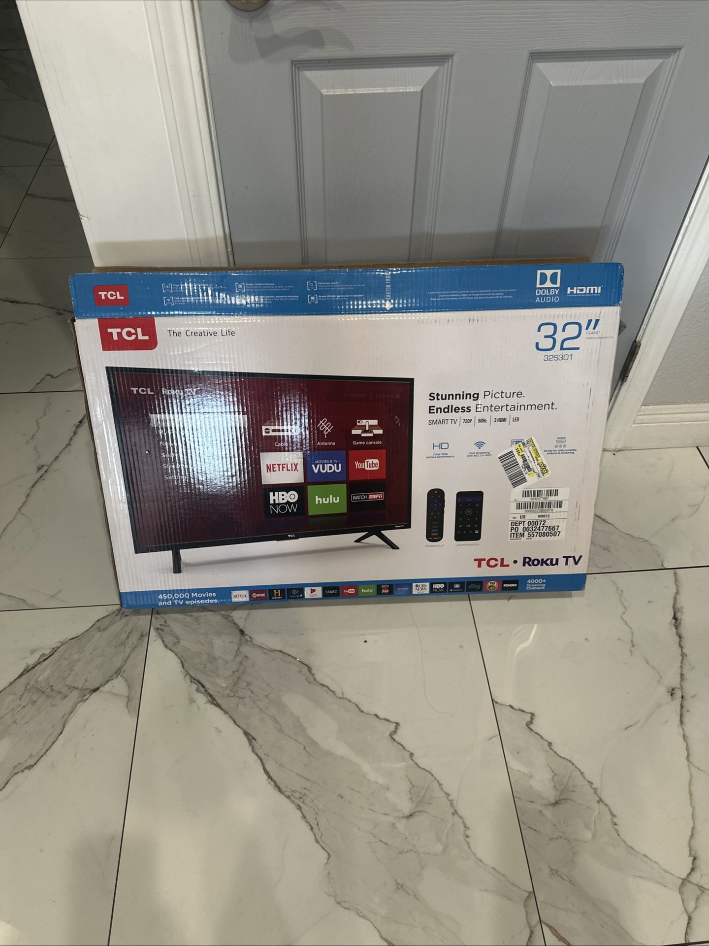 TCL .Roku 32" Class HD 720p LED Smart TV With Remote