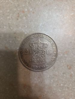 1932 Netherlands 2.5 Gulden silver coin