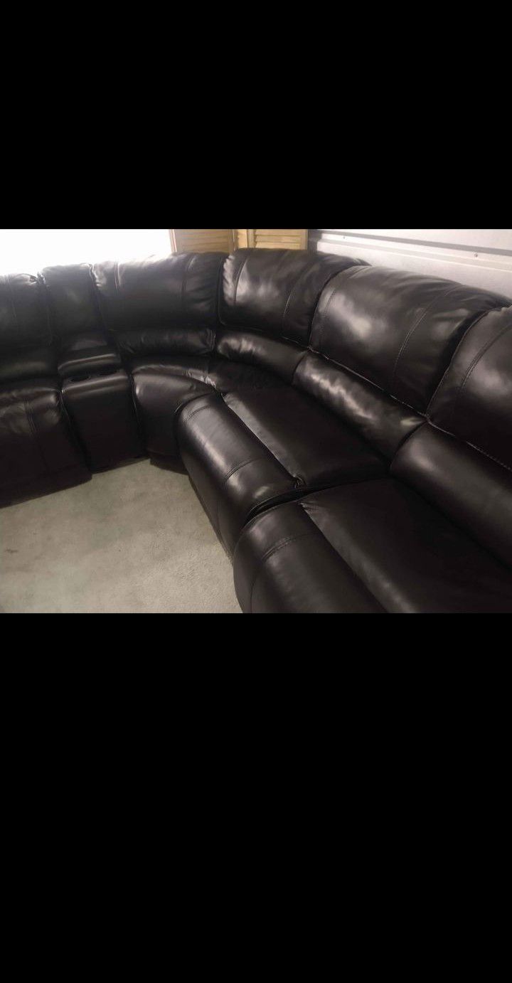 SECTIONAL GENUINE 100% LEATHER RECLINER ELECTRIC ⚡.. DELIVERY SERVICE AVAILABLE 💥🚚💥
