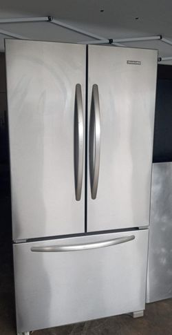 Kitchen Aid 3-Door White Refrigerator
