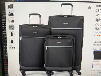 Amazon Basics 3 Piece Luggage Set - New in Box