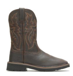 RANCHER SQUUARE  TOE STEEL TOE WELLINGTON DK  BROWN RUST Size 14