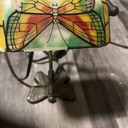 Antique Tiffany Style Butterfly Night Light 