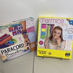 Bundle Of 2 Bracelet Making Kits Crafts - Christmas Gifts - Paracord And Charms 