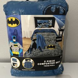 2 Piece Comforter Set For Twin / Full Bed Batman