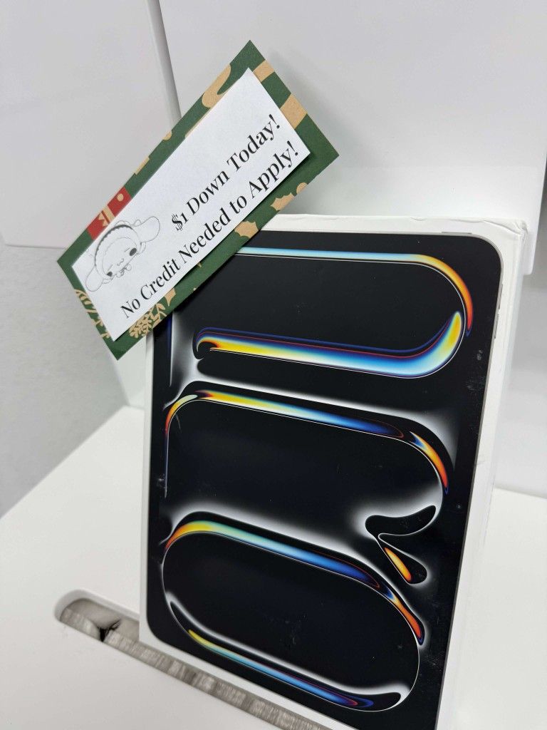 Apple IPad Pro 11 Inch M4 Tablet OLED Screen - $1 To Take it Home same Day and Pay the Rest later!