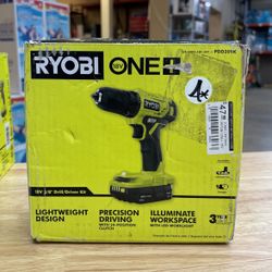 RYOBI ONE+ 18V Cordless 3/8 in. Drill/Driver Kit with 1.5 Ah Battery and Charger