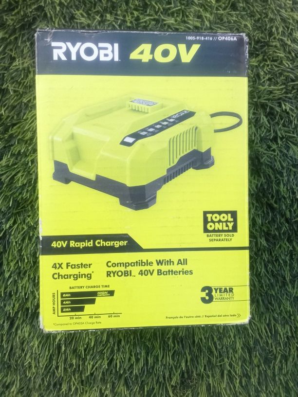 Brand New Ryobi 40V Rapid Battery Charger
