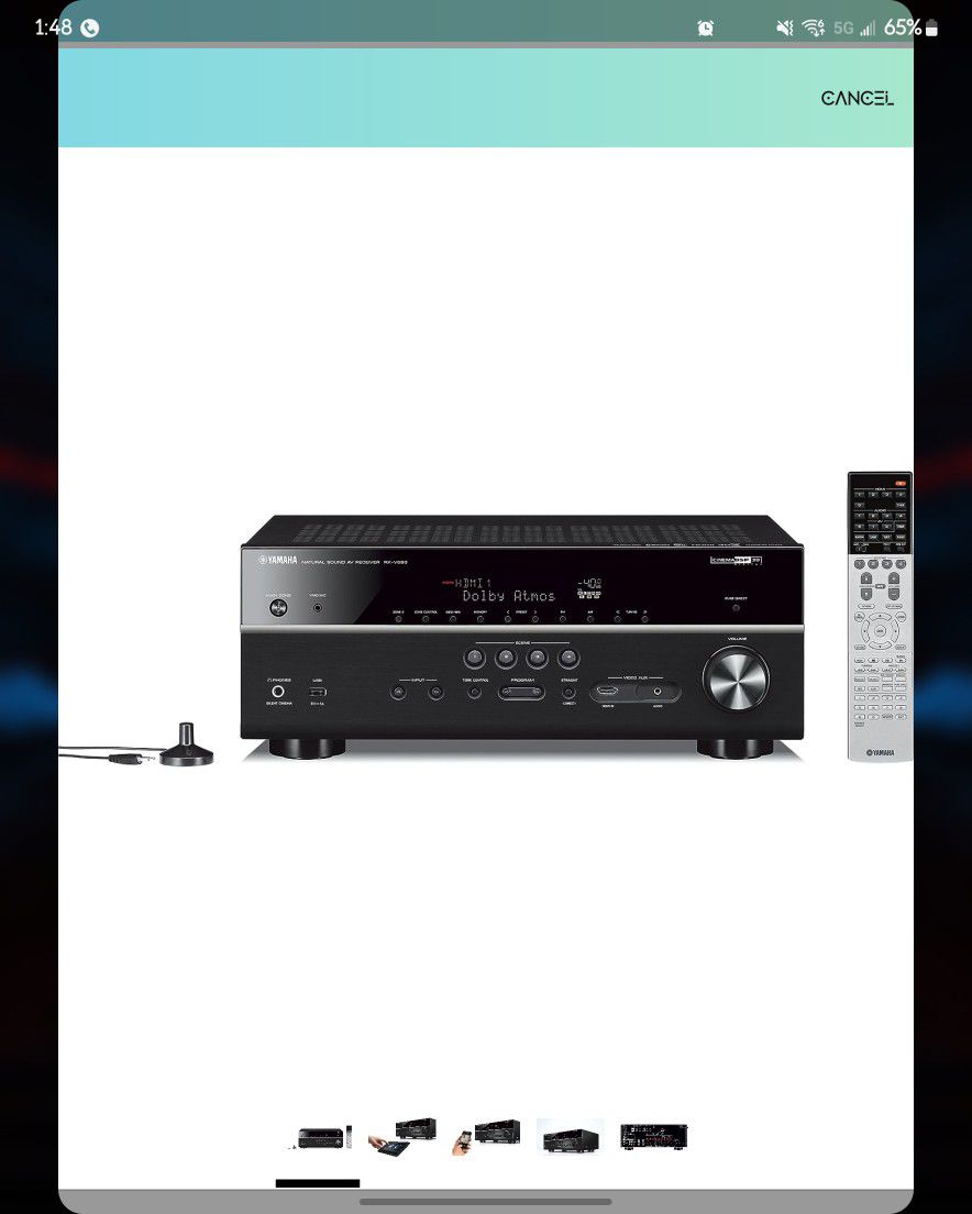 Yamaha RX-V683BL 7.2-Channel AV Receiver with Bluetooth