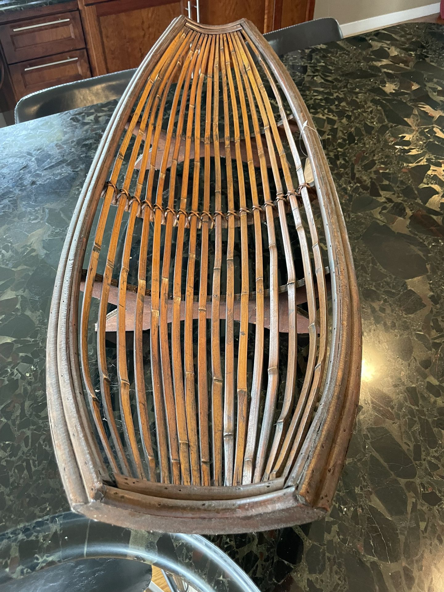30” Bamboo Decorative Oblong Bowl/tray