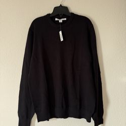 Men’s Crewneck Sweater – Black (Size Large) 