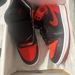 Jordan 1 High Satin Bred Size 8W New
