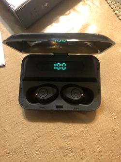 IPX7 True Wireless Ear Bud Headphones w/ Charging Case Bluetooth 5.0 Brand New Unopened earbuds
