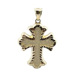 10k Yellow Gold Roman Cross Pendant For Necklace GP3122678