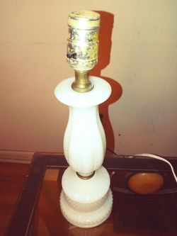 Vintage milk glass lamp